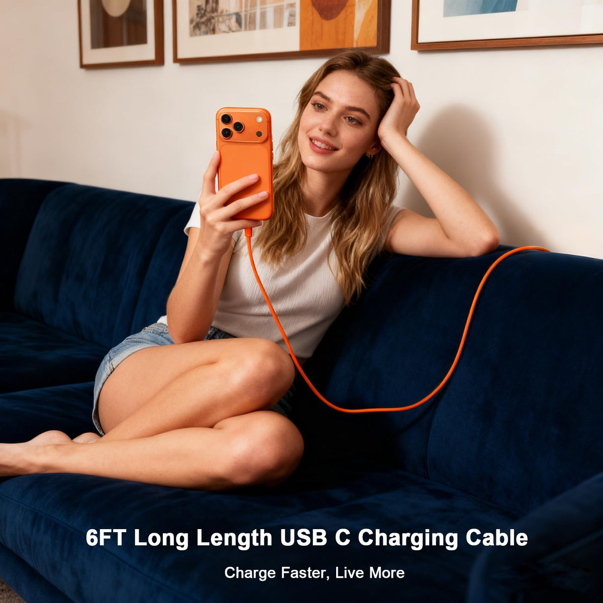 iPhone 18 17 16 15 Charger Fast Charging 10FT 20W USB C Charger Block Cable