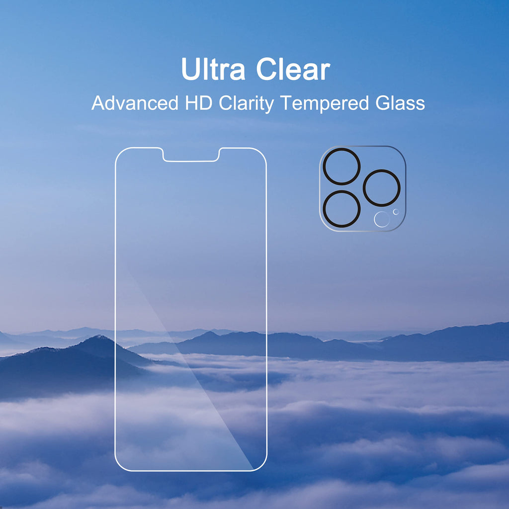Ailun Screen Protector + Camera Lens Protector for iPhone 16, 3+3 Pack