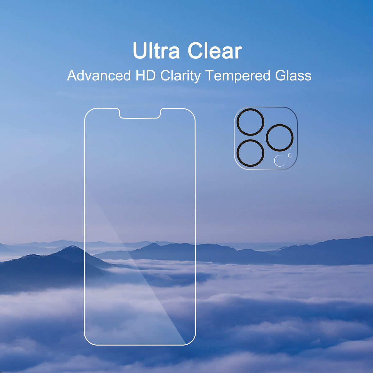Ailun Screen Protector + Camera Lens Protector for iPhone 16, 3+3 Pack