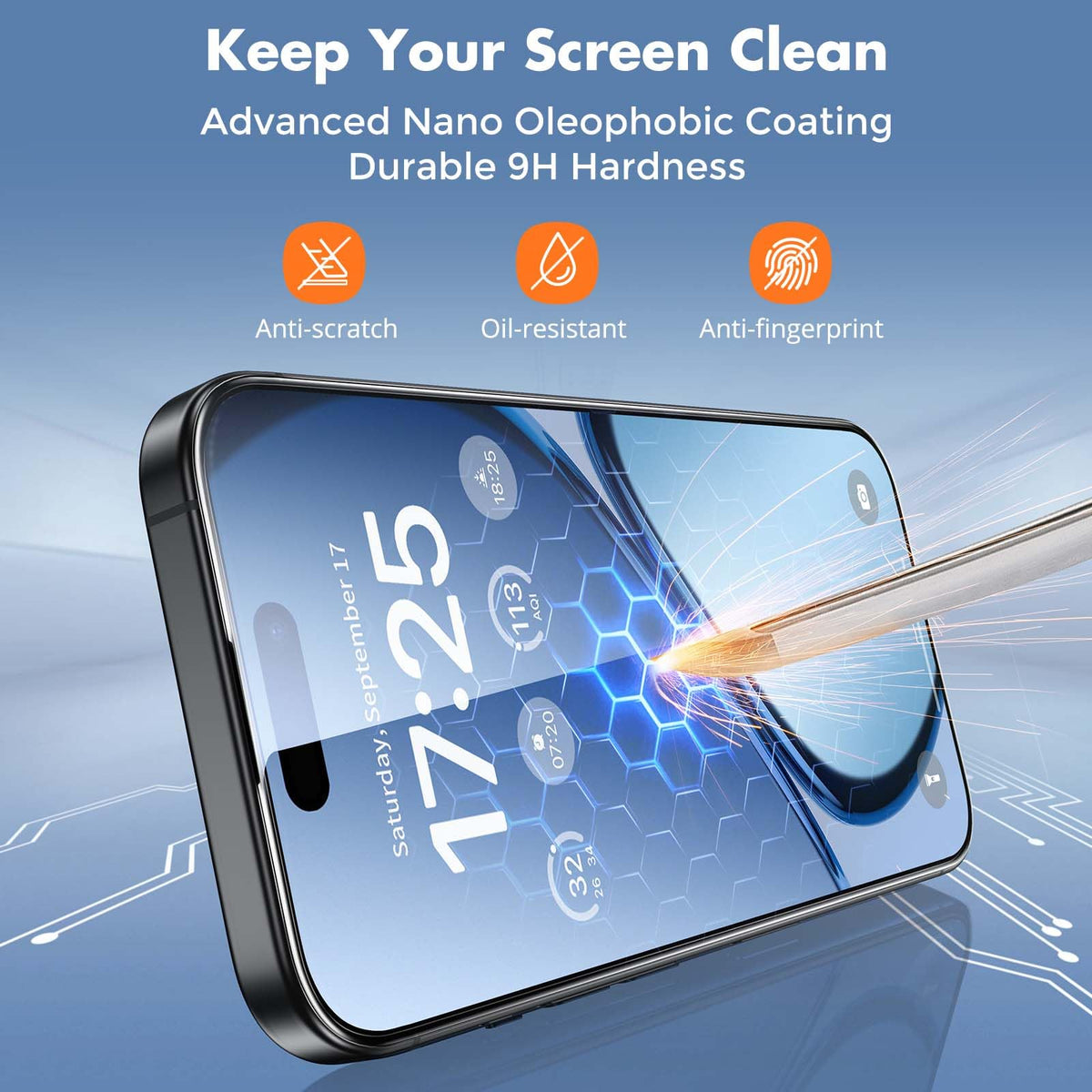 UNBREAKcable 3-Pack Screen Protector for iPhone 16 Pro Max, Full Coverage