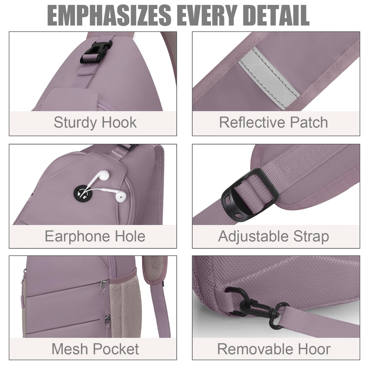 Pritent Crossbody Bags for Women Men Trendy Sling Bag Backpack Casual Chest Bag with Convertible Shoulder Strap