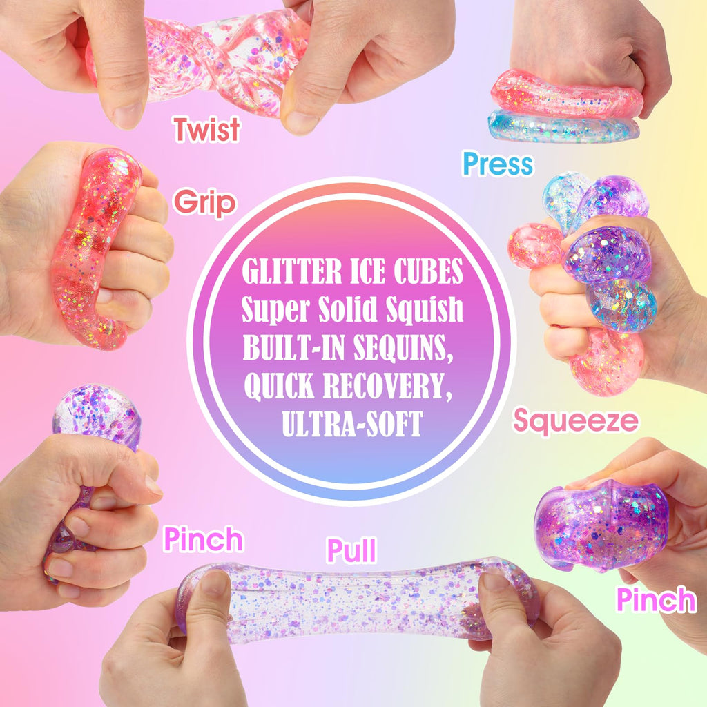 VESPRO 12Pack Fidget Toys Squishy ，Cute Bear Squeeze Ball