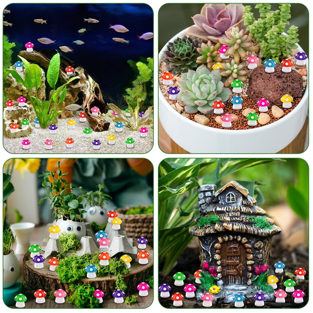 DIYDEC 40PCS Christmas Mini Ducks Figures Toys Miniature Resin Animal Decor