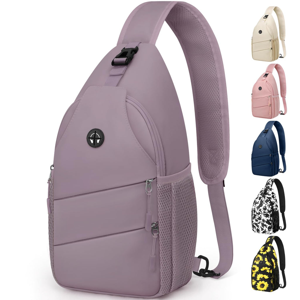 Pritent Crossbody Bags for Women Men Trendy Sling Bag Backpack Casual Chest Bag with Convertible Shoulder Strap
