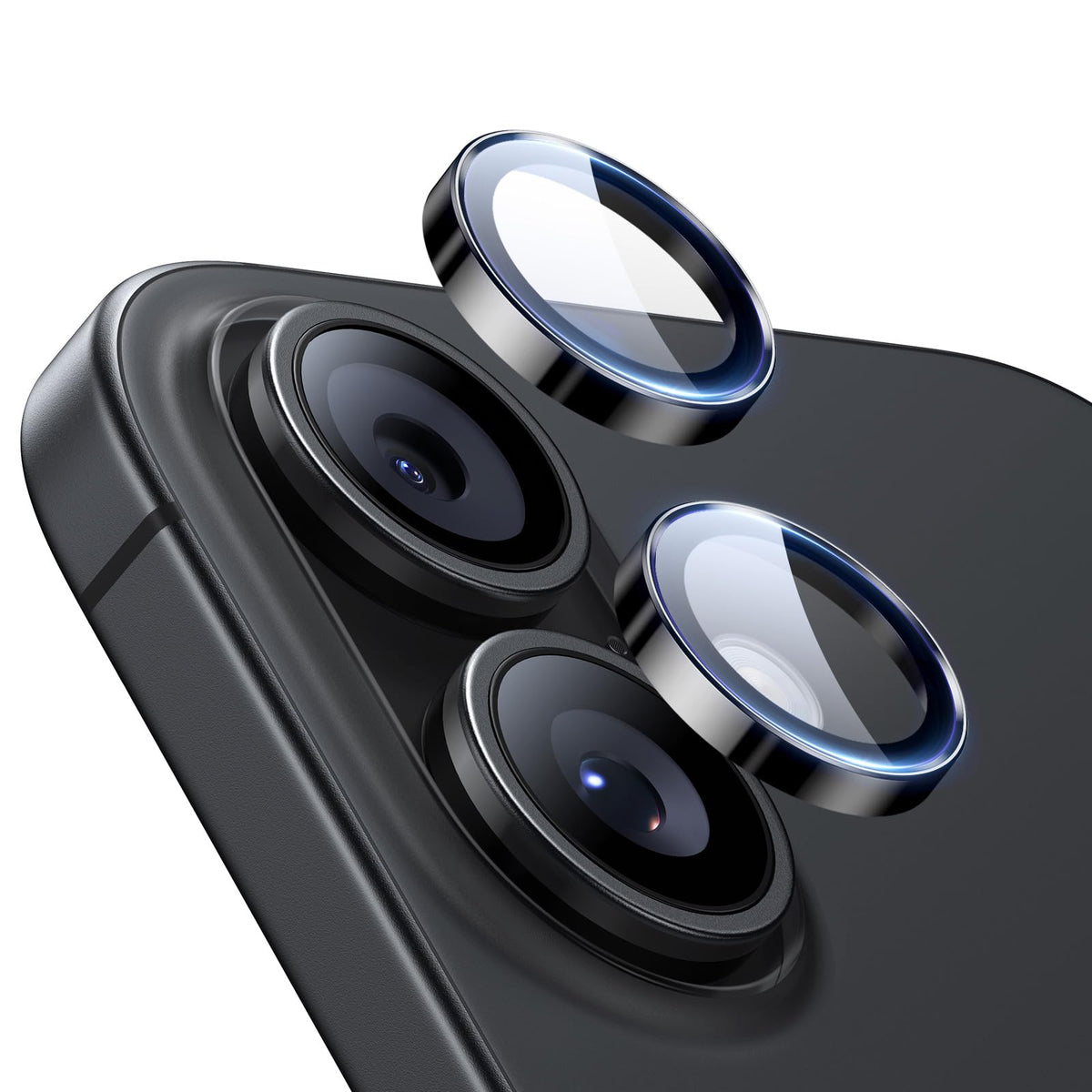 ESR for iPhone Duo Camera Lens Protector, 2 Pack, Black