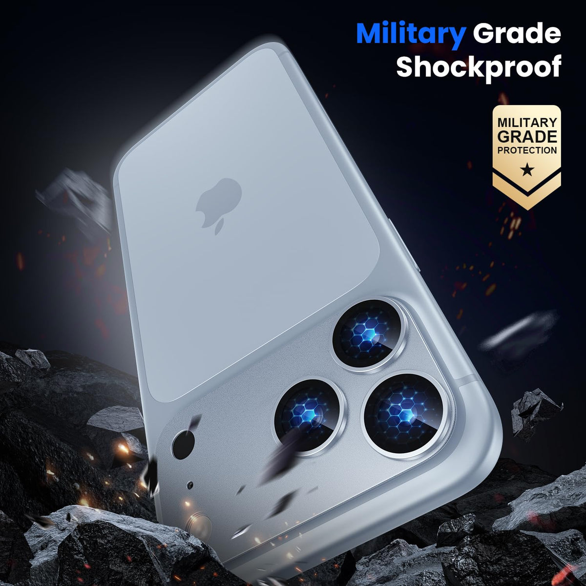 WSKEN for iPhone 17 Pro Max Camera Lens Protector - Military Grade Design