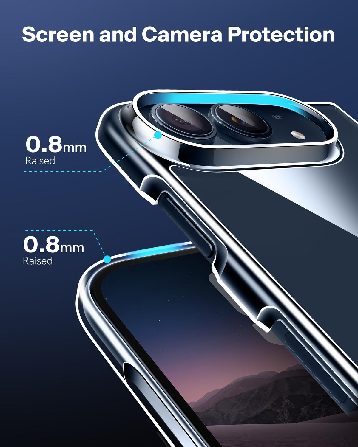 Mkeke for iPhone 18 Pro Max Case Clear [Not-Yellowing]