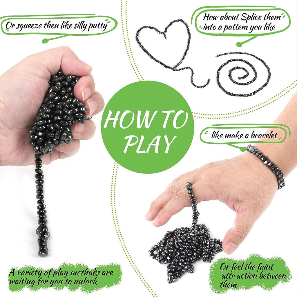 Matassari 550pcs Fidget Toy, Sensory Toys for Adults & Teens（Black）