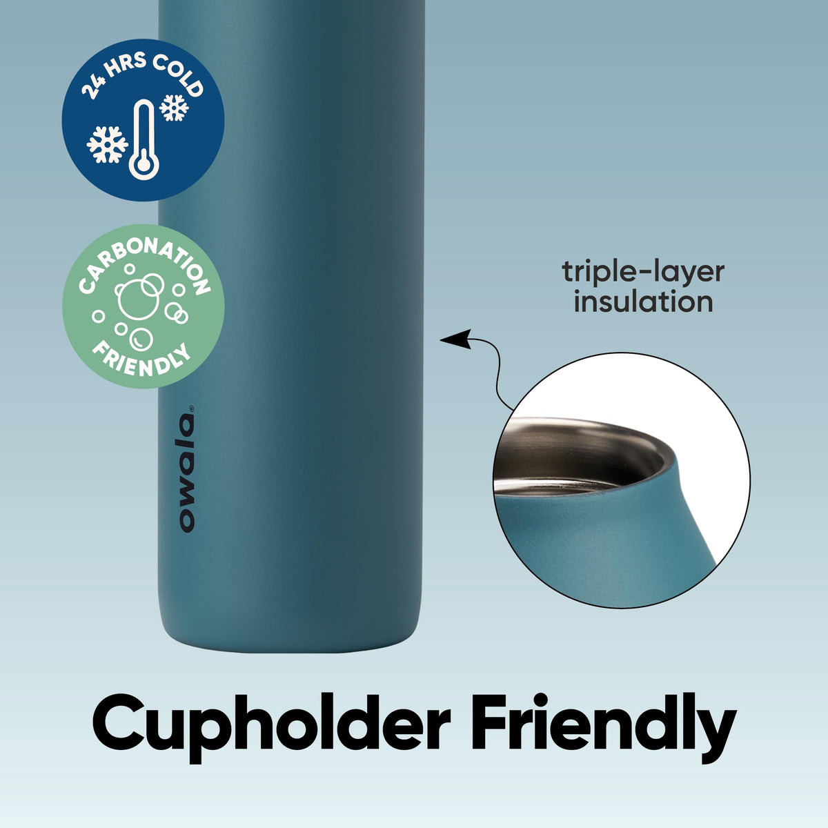 Owala FreeSip Twist Stainless Steel Water Bottle 24 oz Daybreak