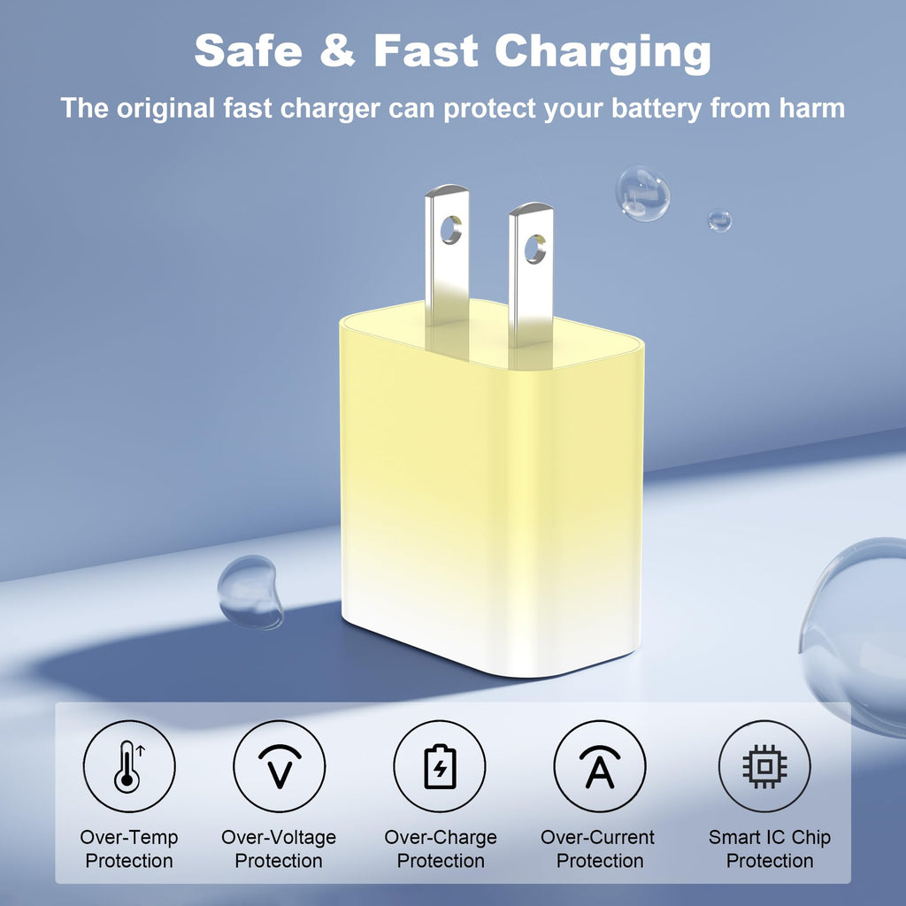 iPhone 18 Pro Max Charger, 40W USB C Fast Charging 2 Pack for Home & Travel