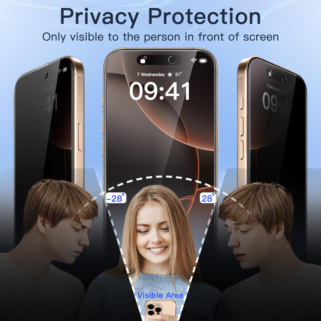 JETech Privacy Screen Protector for iPhone 18 Pro, 2-Pack