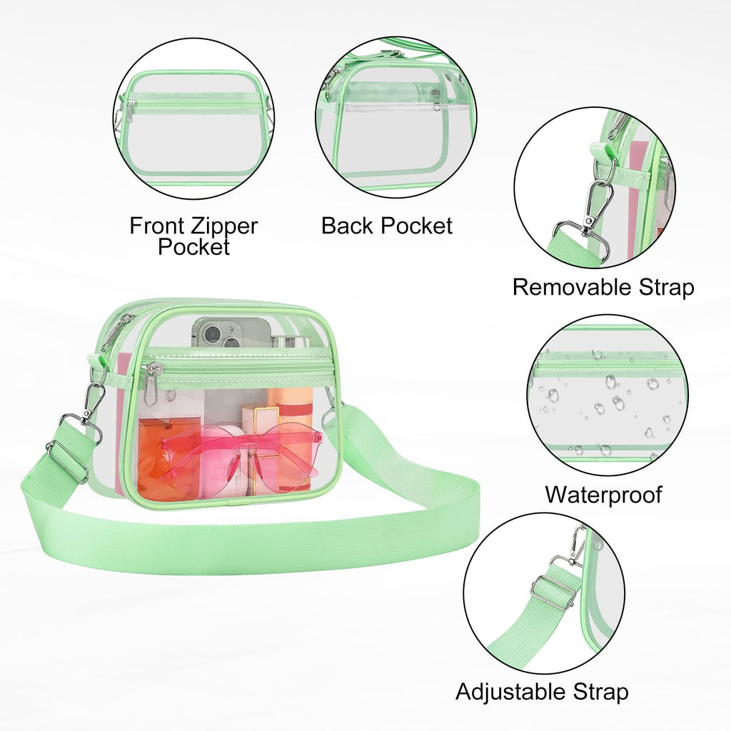USPECLARE Clear Bag for Stadium Events Clear Sports Fan Handbags Purses