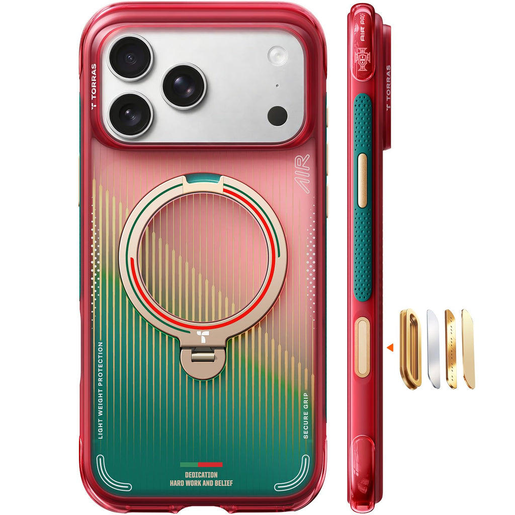 TORRAS Ostand Q3 Air for iPhone 15 Pro Max Case with Stand, Shockproof