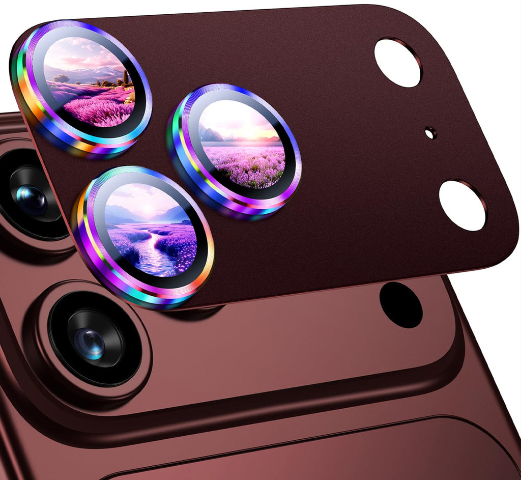 Uyiton for iPhone 17 Pro Max Camera Lens Protector, Metal Frame Glass Cover