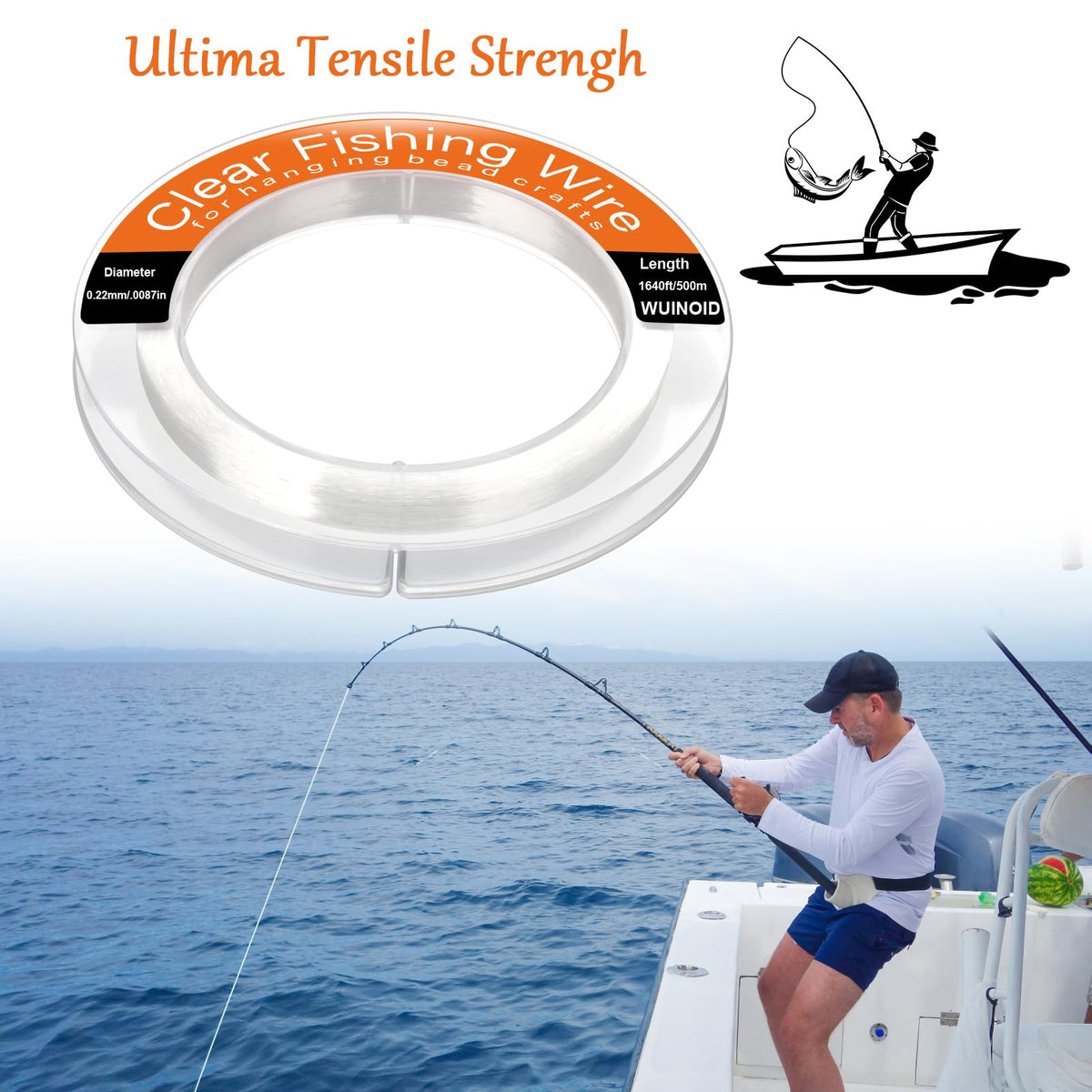 Fishing Line Wire, Clear Monofilament Fishing Line Wire, Nylon Clear Invisible String for Fishing and Hanging Balloons Garland Crafts Decorations WUINOID