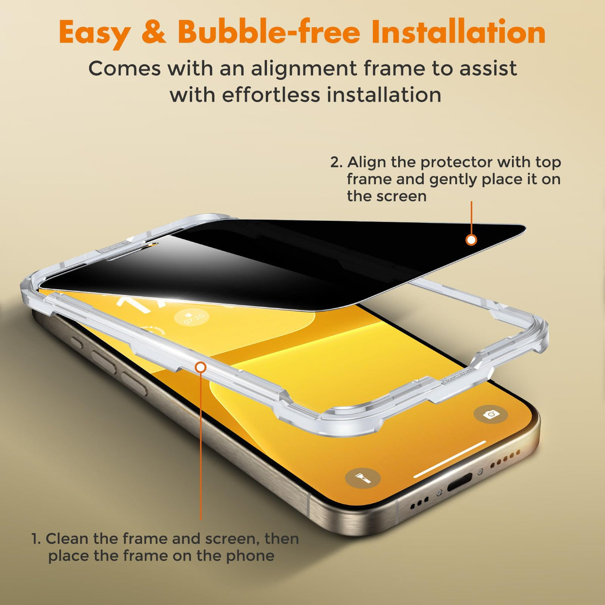 UNBREAKcable Privacy Screen Protector for iPhone 17 Pro Max, 2-Pack