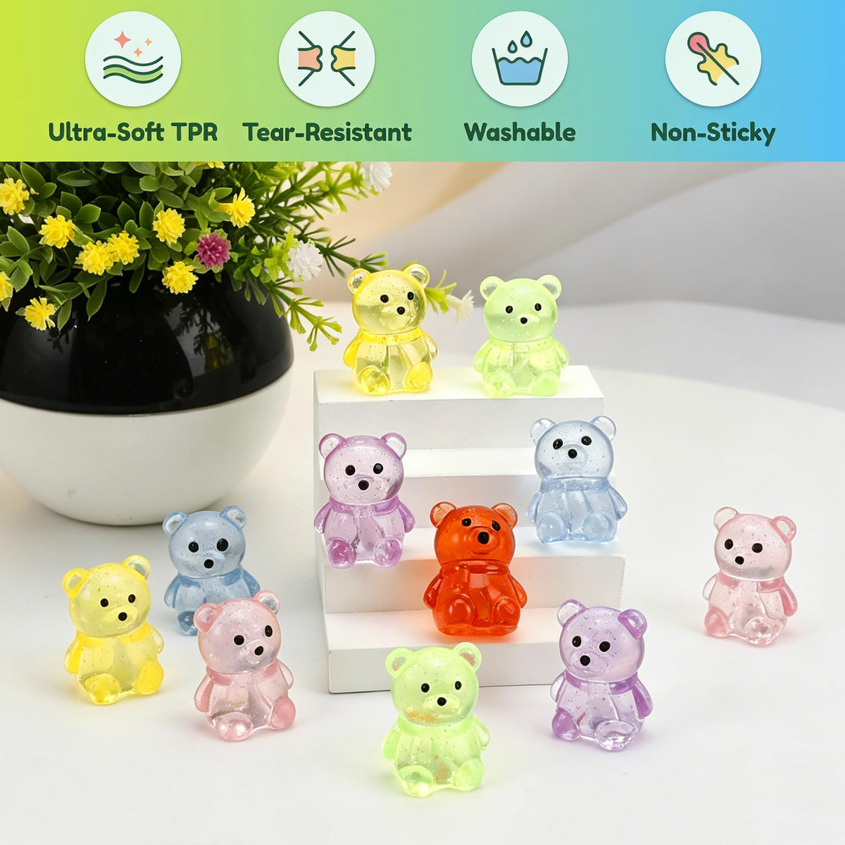 Siwarm 30 Pack Mini Cube Squishy Fidget Toys for Kids and Adults