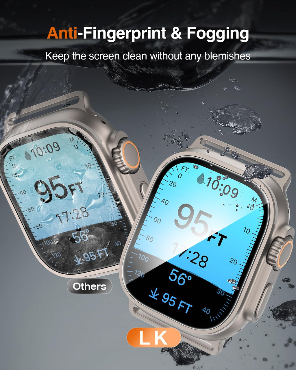 LK 6Pcs for Apple Watch Series 12/Series 11/Series 10 46mm Screen Protector