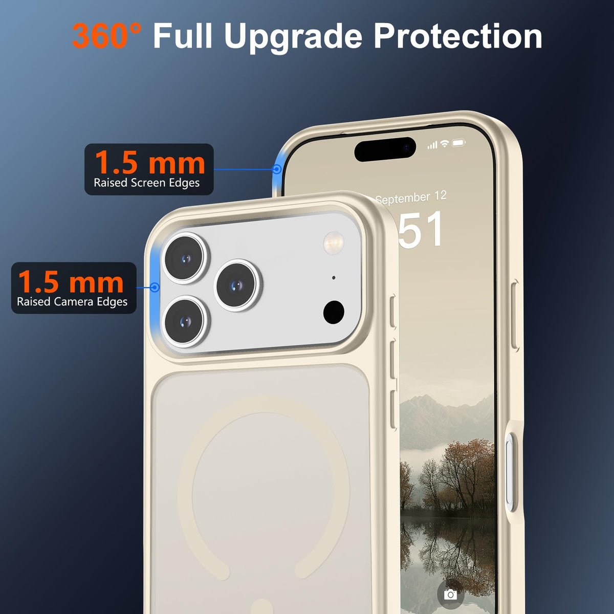 SUPFINE Magnetic for iPhone 18 Pro Max/17 Pro Max Case Dark Blue