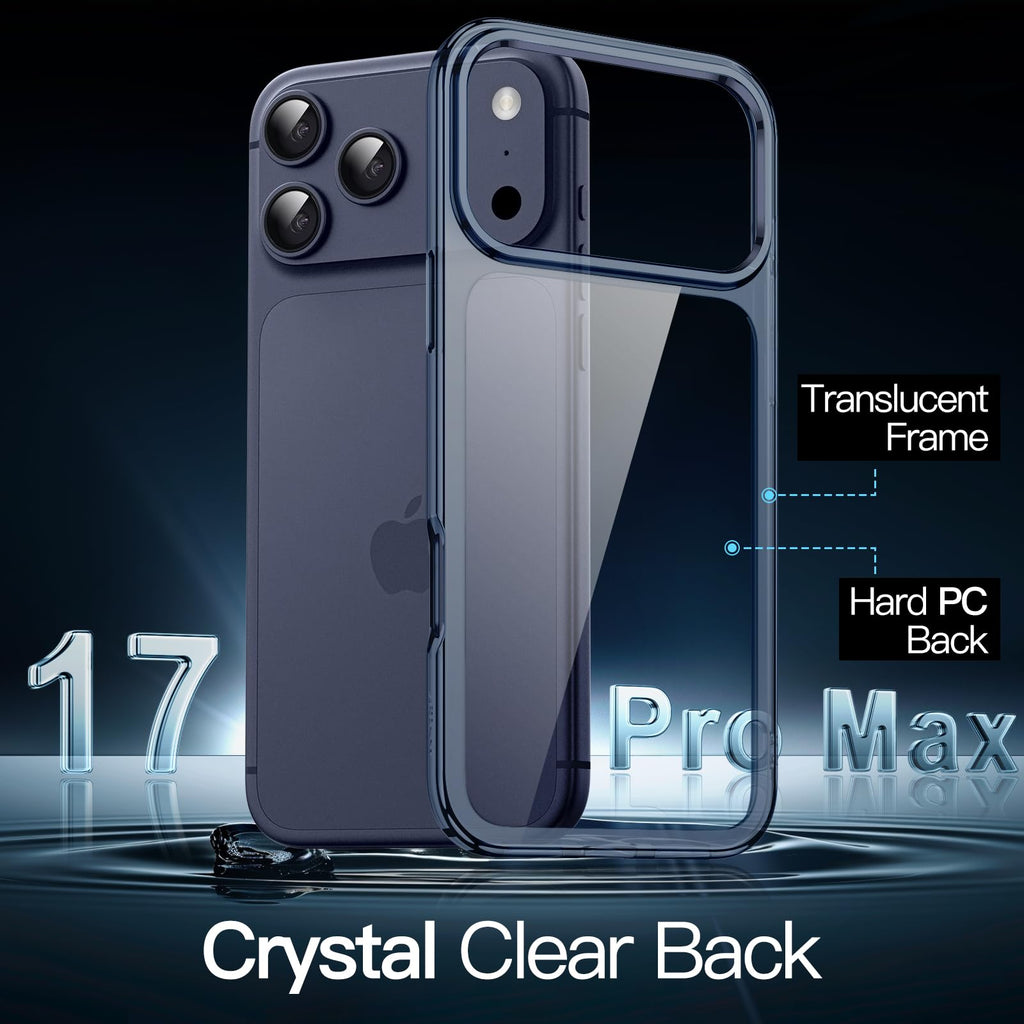 JETech Case for iPhone 17 Pro Max, Anti-Yellowing, Black