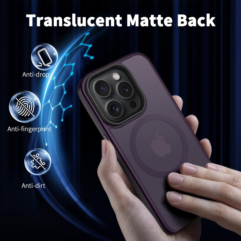 CACOE Magnetic Case for iPhone 13 & iPhone 14 6.1 inch, Matte Black