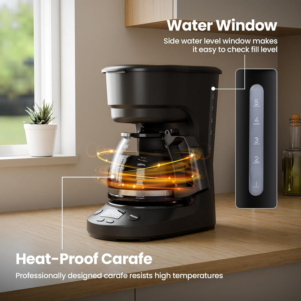 Kismile Single Serve Coffee Maker, 2-in-1 Coffee Pod & Ground Brewer