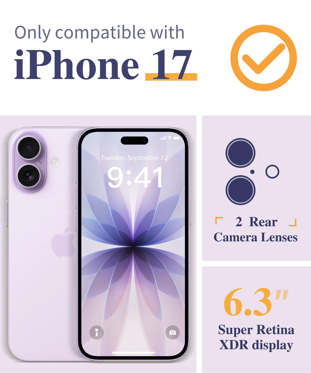 GVIEWIN for iPhone 18 Pro Max Case/17 Pro Max Case Floral Clear Slim Women