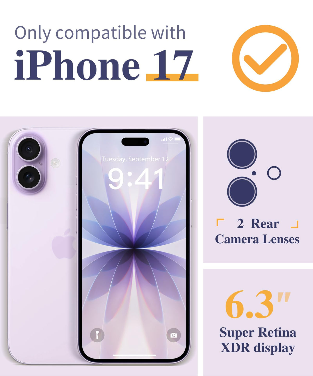 GVIEWIN for iPhone 18 Pro Max Case/17 Pro Max Case Floral Clear Slim Women