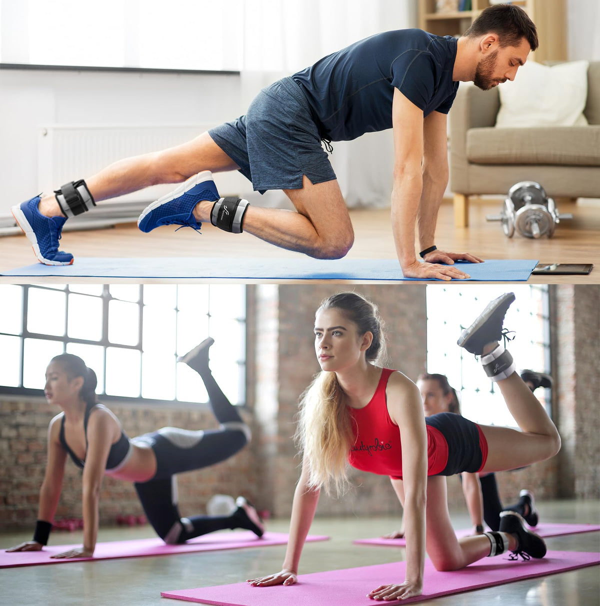 Sportneer Adjustable Ankle Weights, 2-10 lb per Pair, Removable Weights