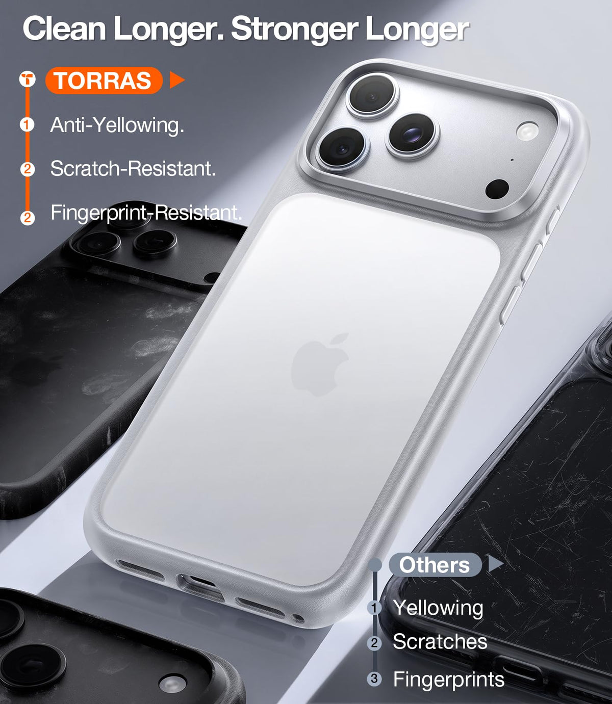 TORRAS Shockproof for iPhone 18 Pro Case Black 2026,4X Mil-Grade Protection