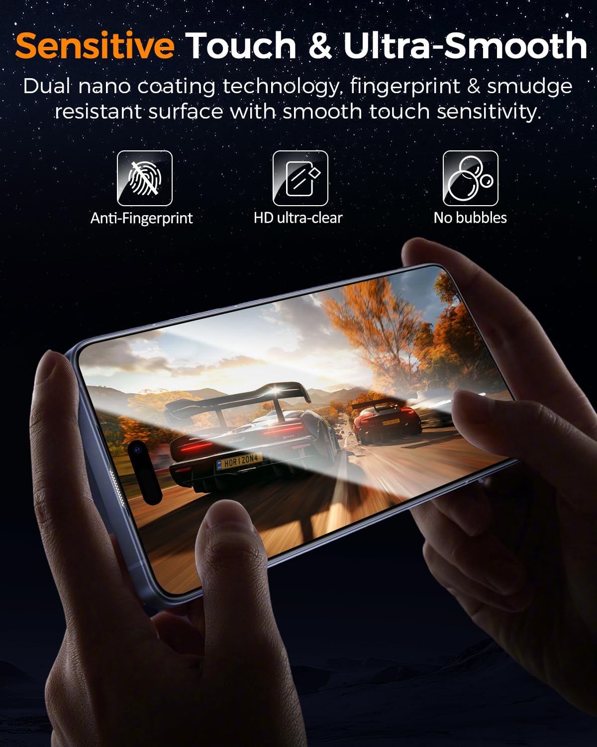 SIBEITU 3+3 Pack Screen Protector + Camera Lens Protector for iPhone 18 Pro