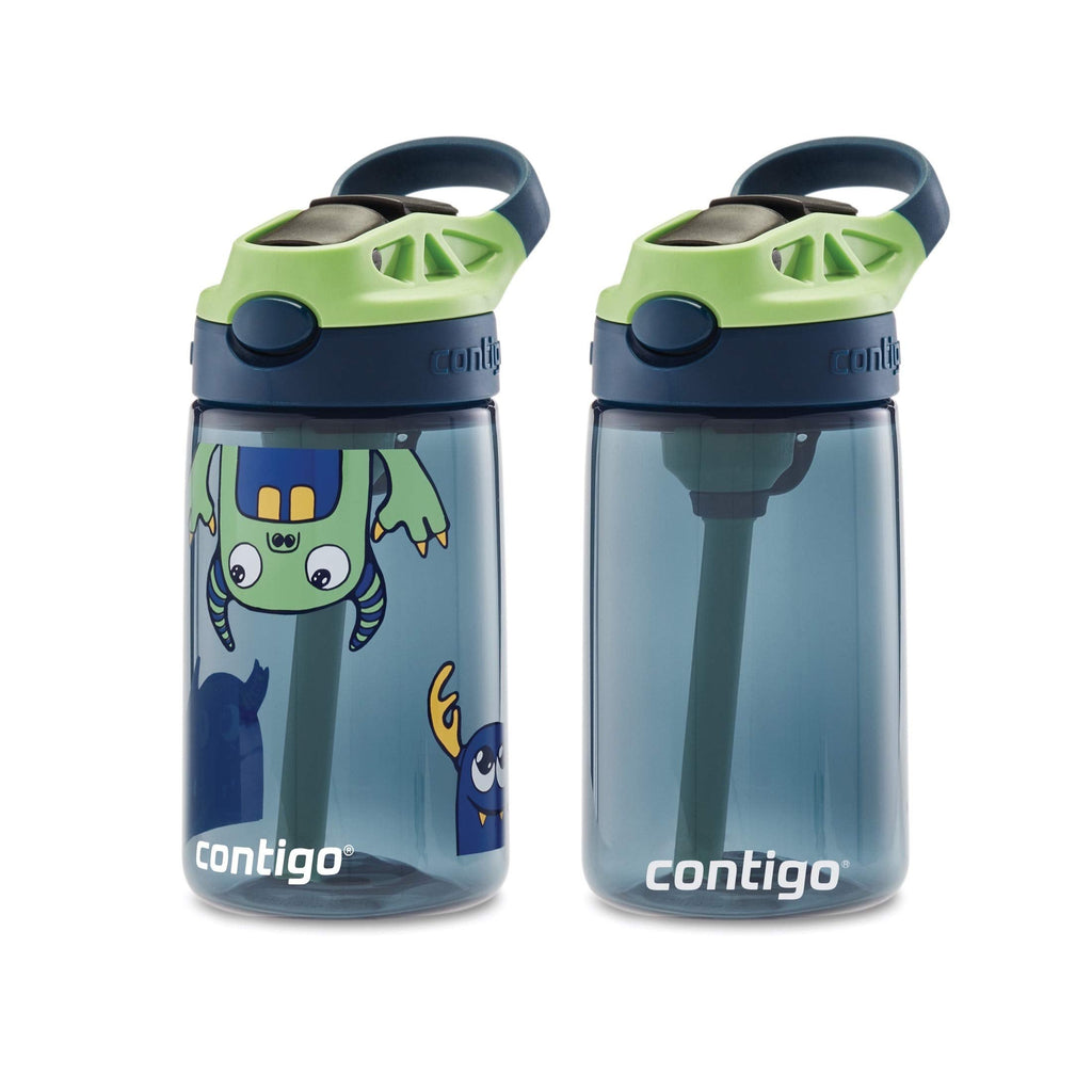 Contigo Aubrey Kids Water Bottle, Dinos & Sharks, 14oz, 2-Count