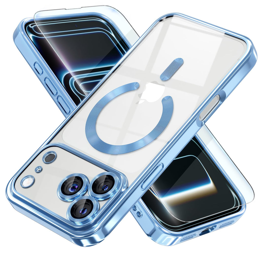 Misea Magnetic for iPhone 17 Case Compatible with MagSafe Light Blue