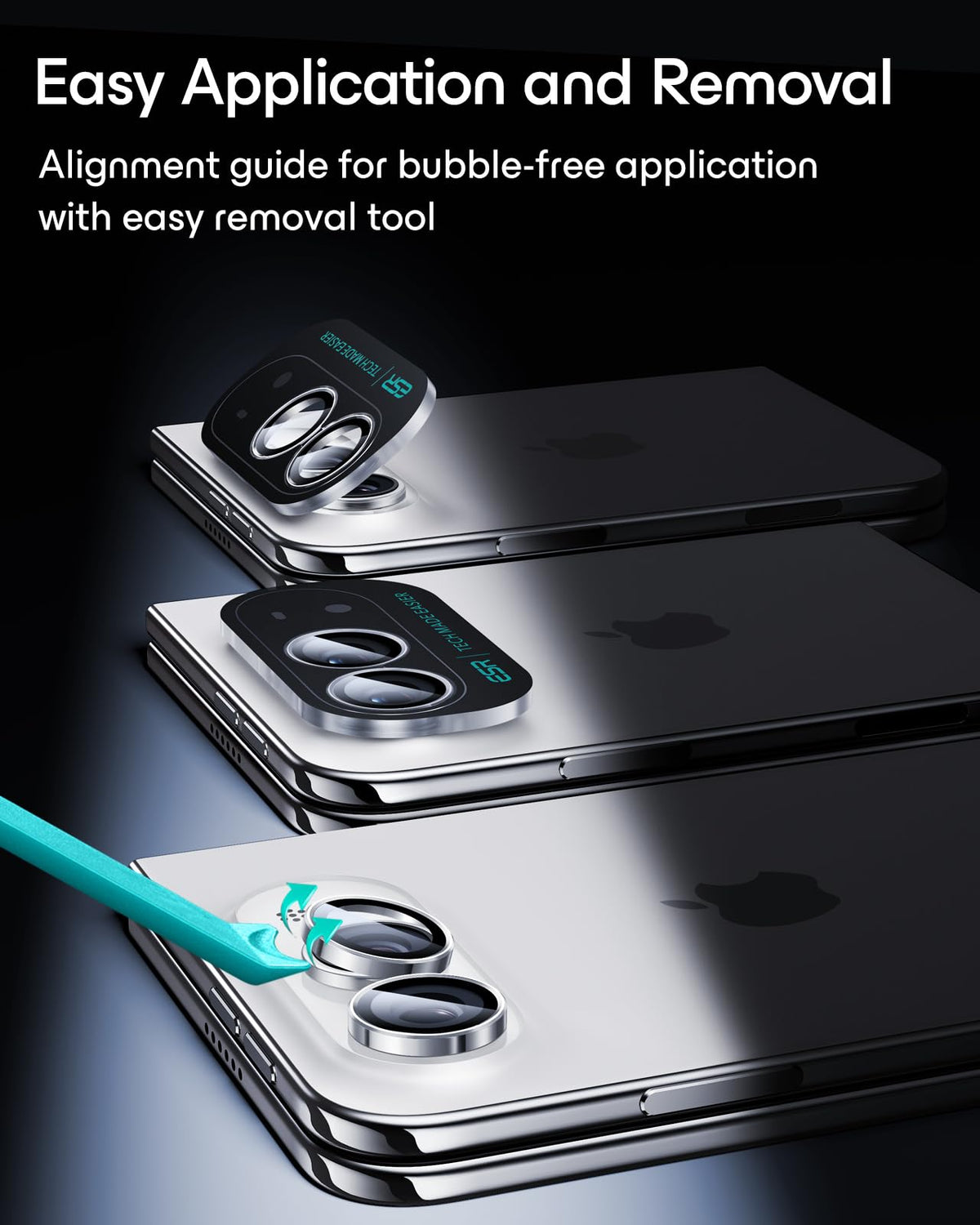 ESR for iPhone Duo Camera Lens Protector, 2 Pack, Black