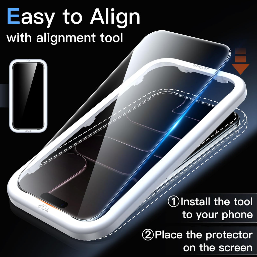 JETech Screen Protector for iPhone 18 Pro Max/17 Pro Max, 3-Pack