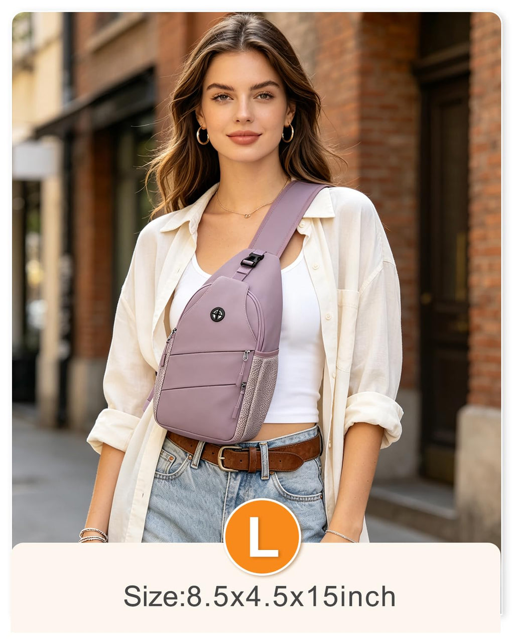 Pritent Crossbody Bags for Women Men Trendy Sling Bag Backpack Casual Chest Bag with Convertible Shoulder Strap