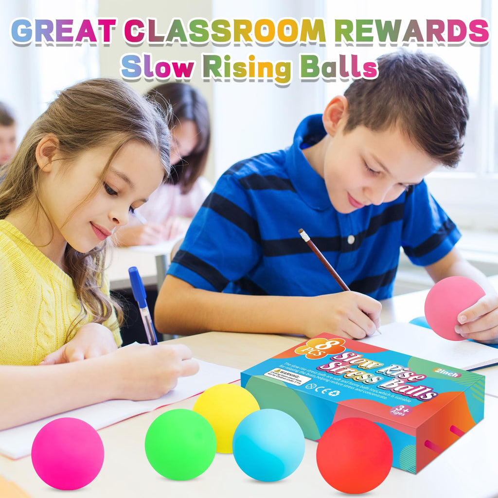 VISCOO 12 Pack Slow Rising Stress Cube, Stress Balls Fidget Squishy Toys