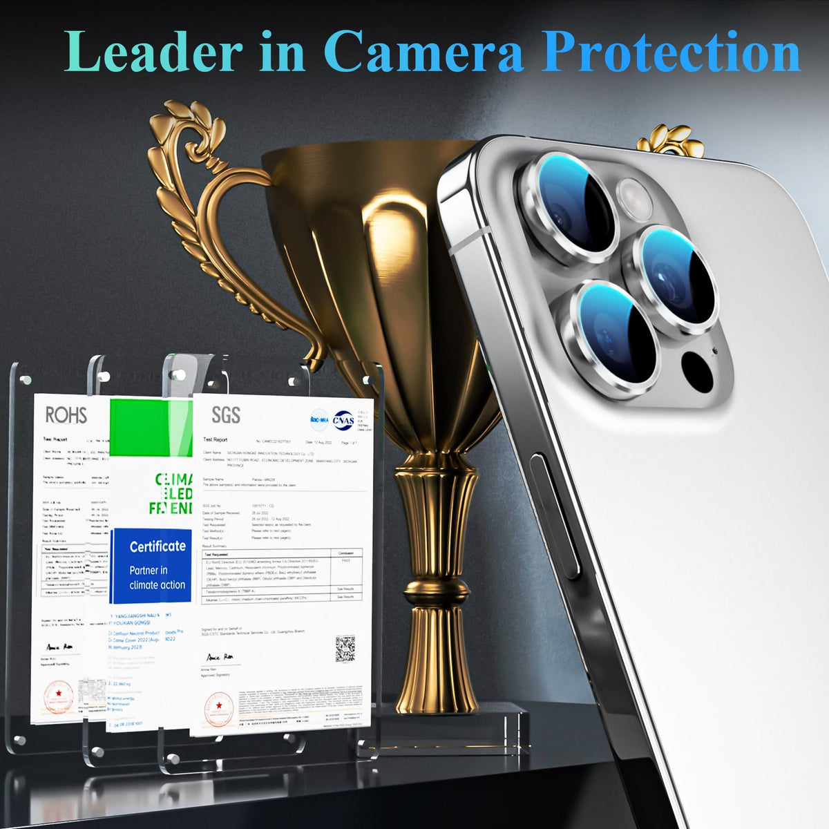 YWXTW Camera Lens Protector for iPhone 16 Pro/iPhone 16 Pro Max, [1 Step Installation Tray] Tempered Glass Screen Protector Metal Individual Camera Cover Accessories Case Friendly (Desert Titanium)