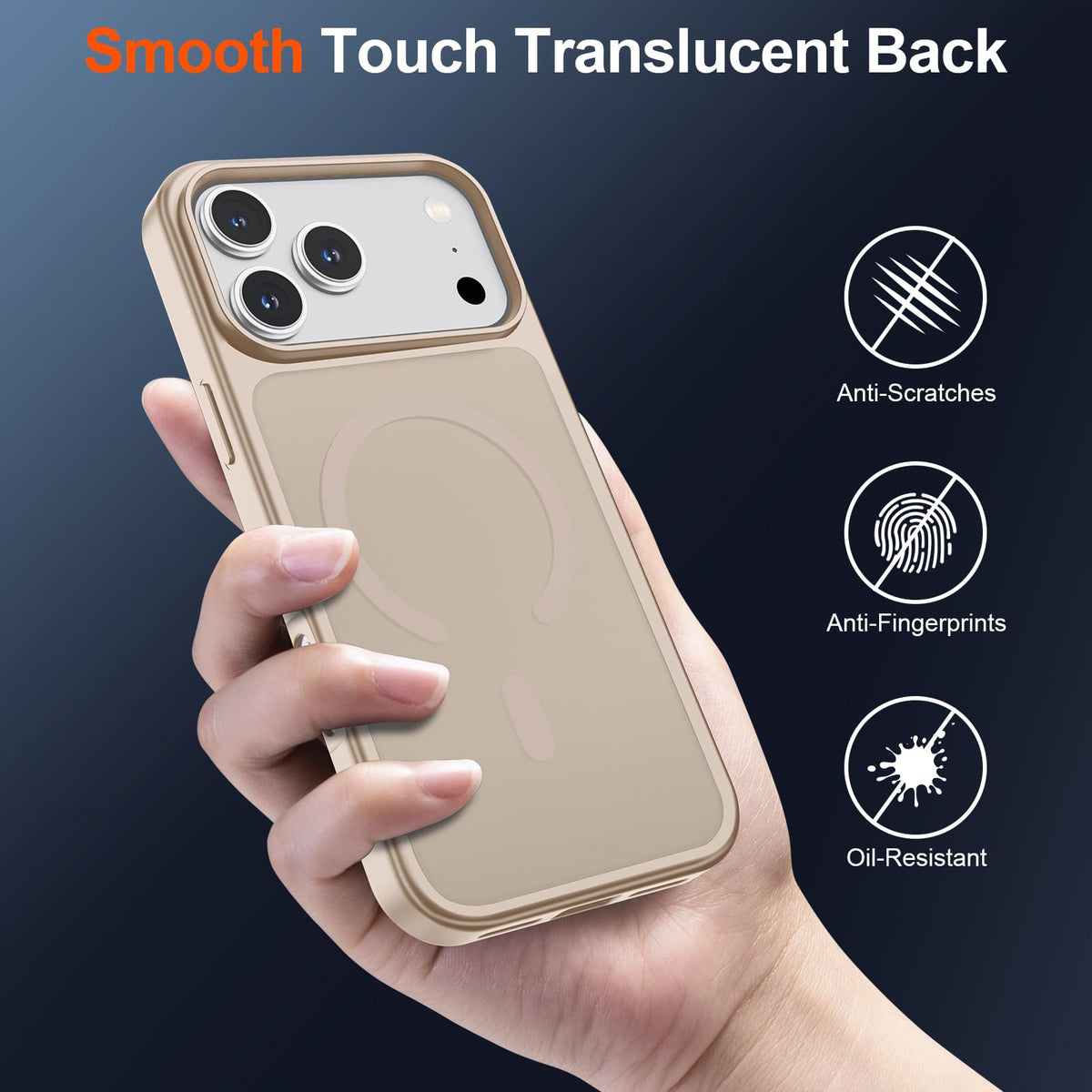 SUPFINE Magnetic for iPhone 18 Pro Max/17 Pro Max Case Dark Blue