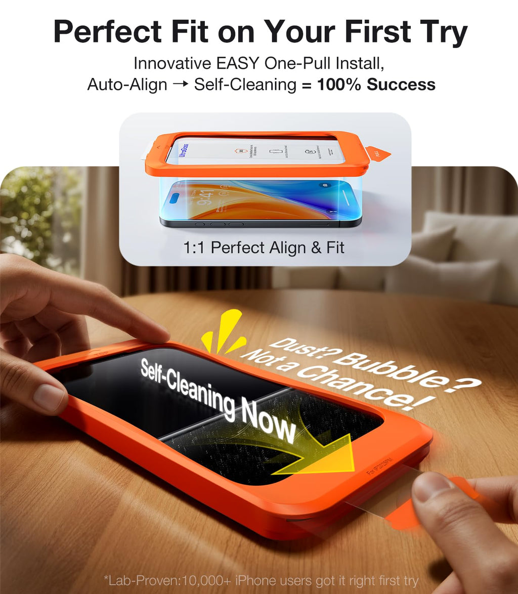 UltraGlass TOP 9H+ Armor for iPhone 17 Pro Privacy Screen Protector, 2 Pack