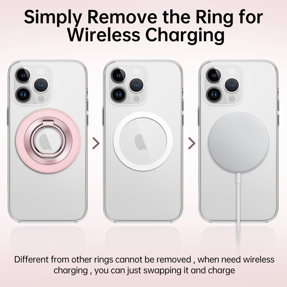 SYNCWIRE for MagSafe Phone Grip, Magnetic Phone Ring Holder Stand Kickstand