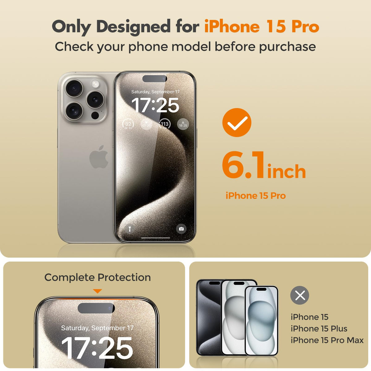 UNBREAKcable Privacy Screen Protector for iPhone 17 Pro Max, 2-Pack
