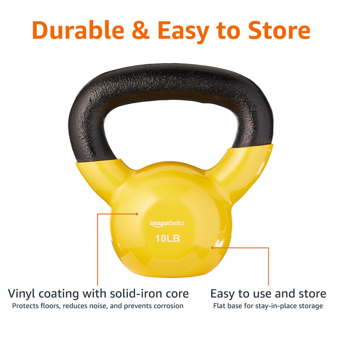 Amazon Basics Vinyl Kettlebell