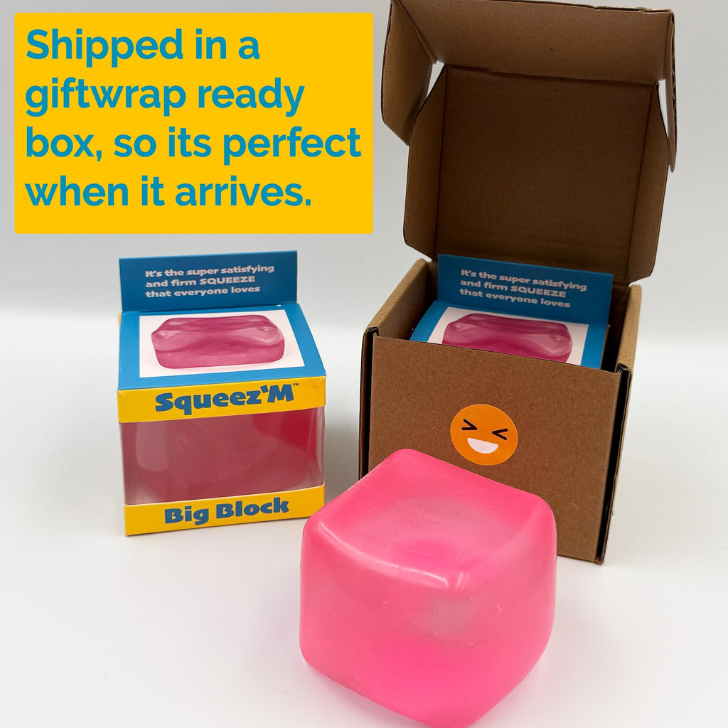 Original BigBlok Premium Stress Cube, Squishy Fidget Toy, Kids & Adults