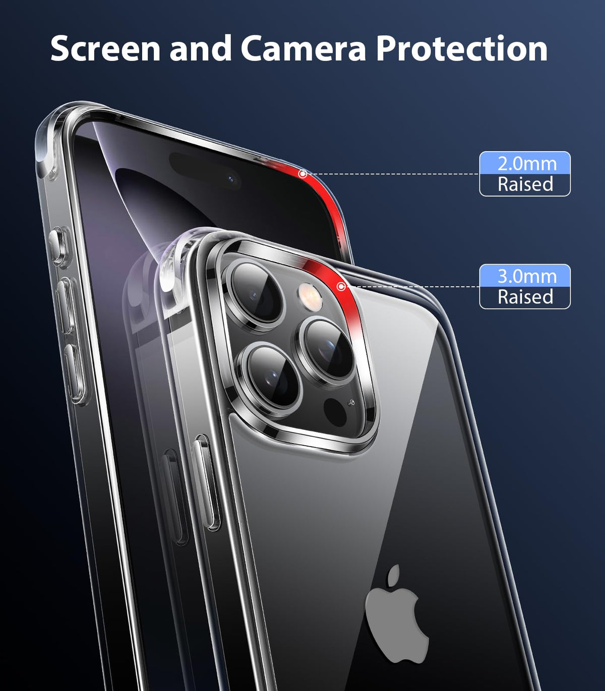 Mkeke for iPhone 18 Pro Max Case Clear [Not-Yellowing]