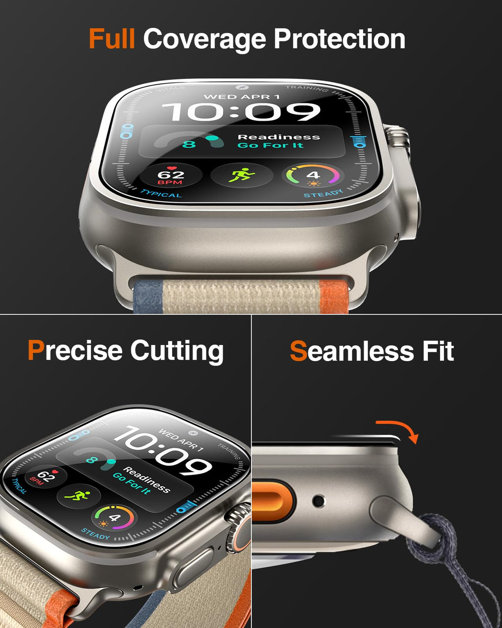 LK 6Pcs for Apple Watch Series 12/Series 11/Series 10 46mm Screen Protector