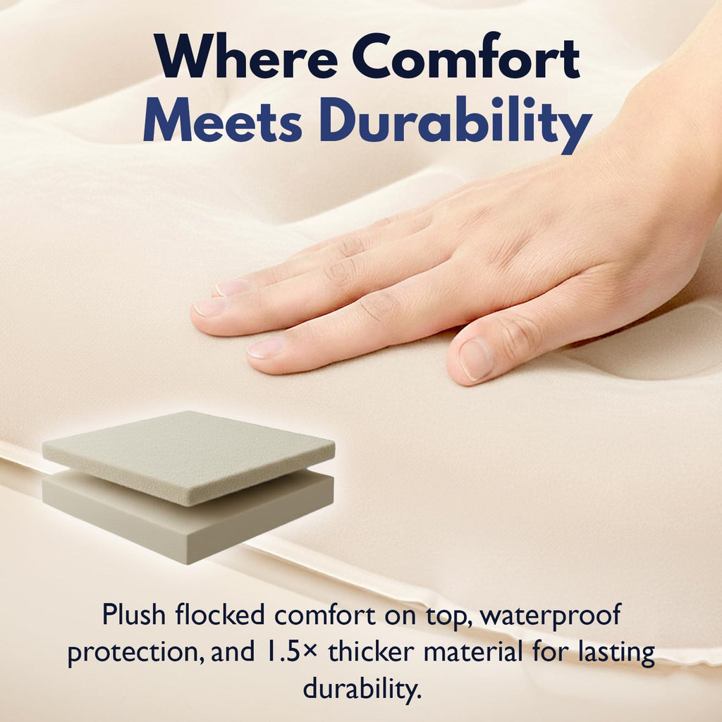 King Koil California King Air Mattress with Built-in Pump, 20” Raised Bed