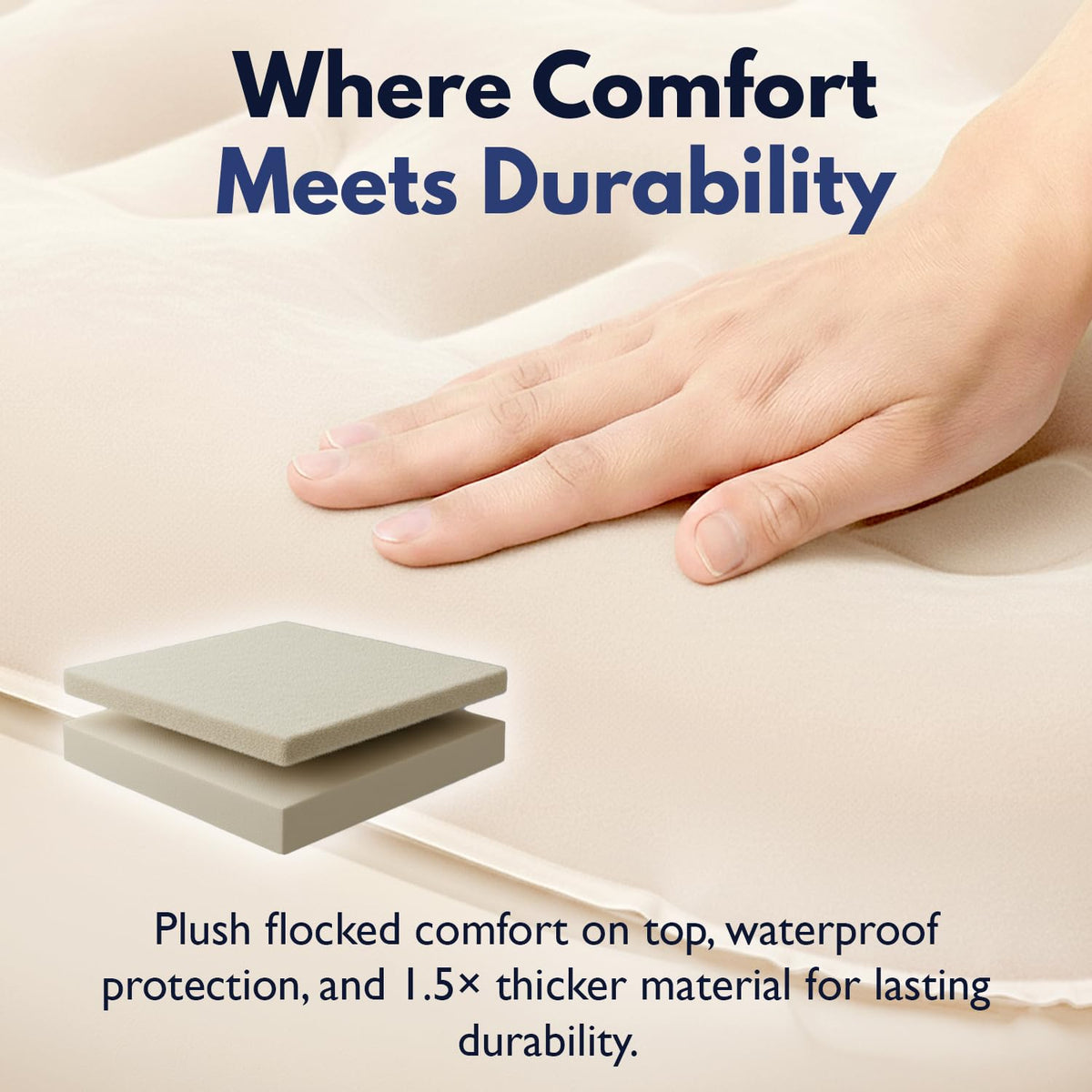 King Koil California King Air Mattress with Built-in Pump, 20” Raised Bed