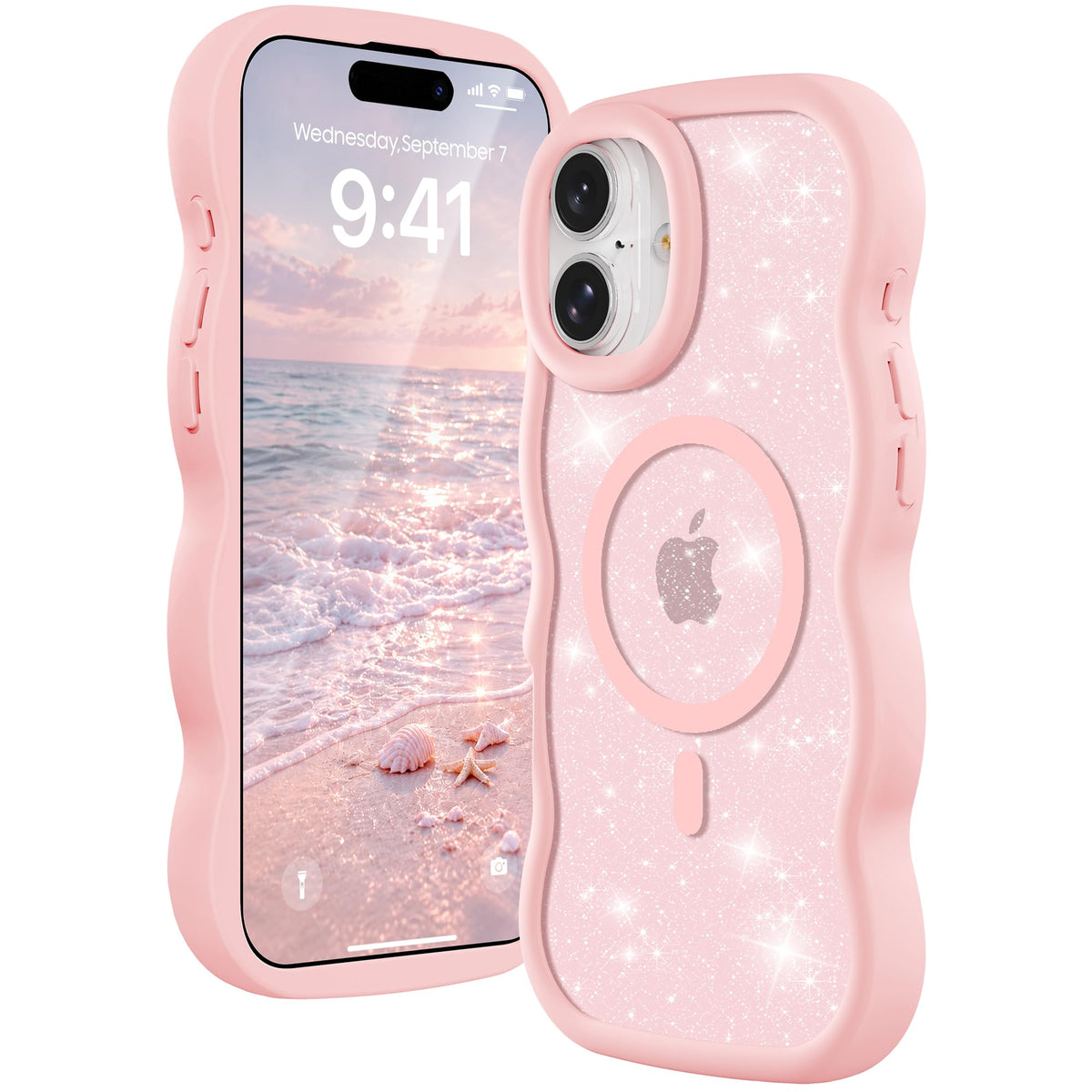 for iPhone 17 Pro/18 Pro Case for Magsafe Wavy, Burgundy Wine