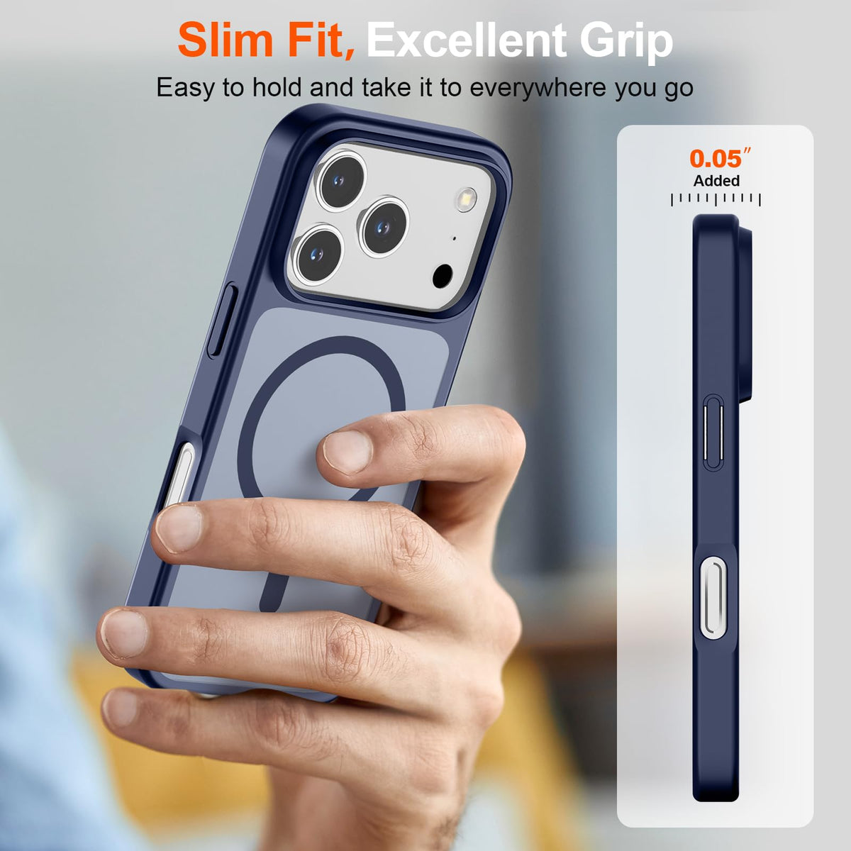 SUPFINE Magnetic for iPhone 18 Pro Max/17 Pro Max Case Dark Blue